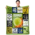 thumbnail image 1 of LHSHID Tennis Gifts Tennis Gifts for Girls Best Tennis Gifts for Women Men Funny Tennis Gift Ideas Gifts for Tennis Players Tennis Gifts for Birthday Christmas Thanksgiving Throw Blanket 40x50in, 1 of 6