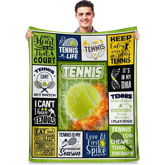 LHSHID Tennis Gifts Tennis Gifts for Girls Best Tennis Gifts for Women Men Funny Tennis Gift Ideas Gifts for Tennis Players Tennis Gifts for Birthday Christmas Thanksgiving Throw Blanket 30x40in