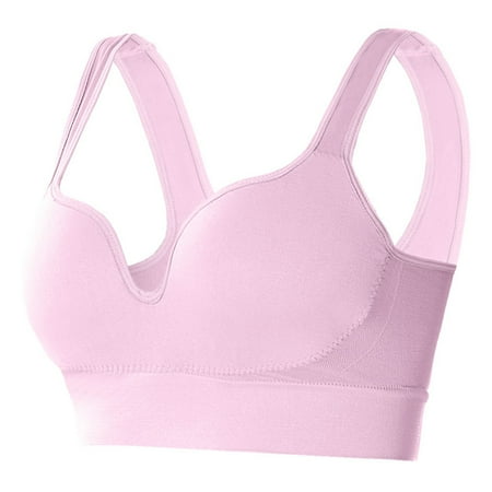 GENGING Ladies Tops Clearance Women s Large Size Push-Up Yoga Fitness Running Shockproof Sports Bra