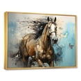 thumbnail image 2 of Designart "Whimsical Canter Of A Galloping Horse" Animals Horse Floater Framed Wall Art Living Room, 2 of 5