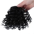 thumbnail image 4 of Happydeer Women Curly Black Wig Heat Resistant Hairpiece Natural Bang Hair Extensions, 4 of 11