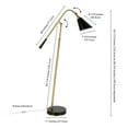 thumbnail image 3 of Evelyn&Zoe Mid-Century Modern Metal Two-Tone Floor Lamp, 3 of 10