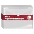 thumbnail image 1 of Sobres de plástico Better Office Products transparentes de 13 x 9 cm, 50 unidades, 1 of 5
