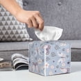 thumbnail image 5 of Goofa Blue Butterfly Tissue Box Cover PVC Leather Tissue Holder Square Facial Tissue Case Facial Paper Organizer Dispenser for Bathroom, Vanity Countertop, 5 of 8