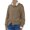 Khaki, variant on Kureaily Solid Color Asymmetrical Button Front Open Front Cardigan Loose Fit Casual Knit Sweater Jacket Round Neck Outerwear Solid Color Cardigan