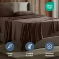 thumbnail image 4 of Lammaloe Twin Sheets Set, Hotel Style Deep Pocket 3 Piece Bed Sheets, Soft Microfiber Kids Bedding Set, Chocolate Brown, 4 of 8