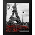 thumbnail image 2 of Navas, Emily 12x14 Black Modern Framed Museum Art Print Titled - Eiffel Tower with Red Pop, 2 of 5