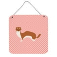thumbnail image 1 of Weasel Pink Check Wall or Door Hanging Prints, 6 x 6 in., 1 of 1