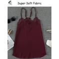 thumbnail image 5 of PULLIMORE Womens Sexy Cami Tank Top V Neck Lace Camisoles Summer Tops Casual Loose Spaghetti Strap Shirt Blouse（S, Wine Red), 5 of 7