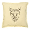 thumbnail image 1 of Fox Printed Khaki Decorative Throw Pillows Cover Cushion Case VPLC_02 Size 18x18, 1 of 1