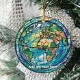 thumbnail image 2 of Globe Emblem Ornament – Christmas 2025 Personalized Tree Ornament for Family, Friends, Man or Woman, Custom Text Keepsake, 2 of 4