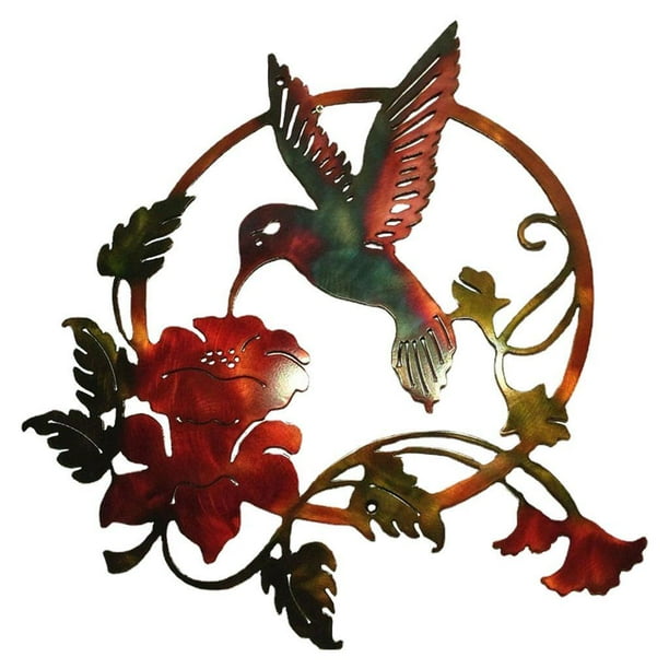 Arte de la escultura de la pared del pájaro del metal Bearachild decoración al aire libre interior color oscuro