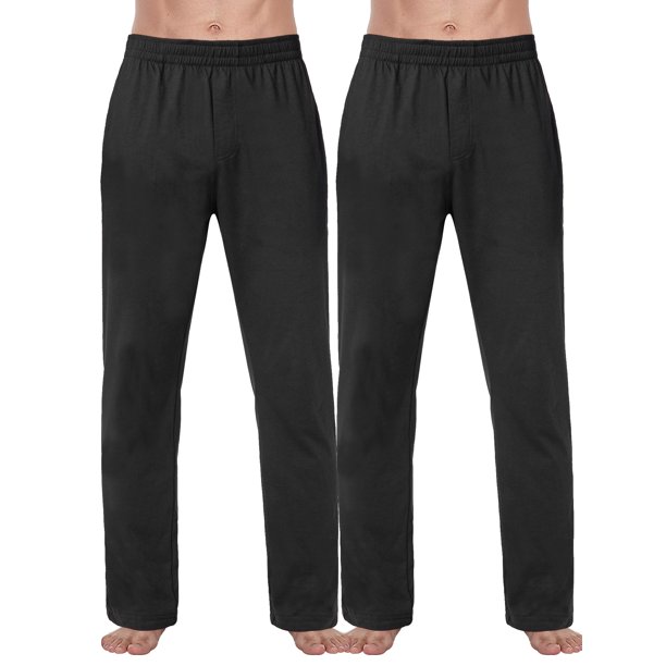 2 Packs Men's Sleepwear Mens Pajama Pants Bottoms Cotton Jogger Sleep