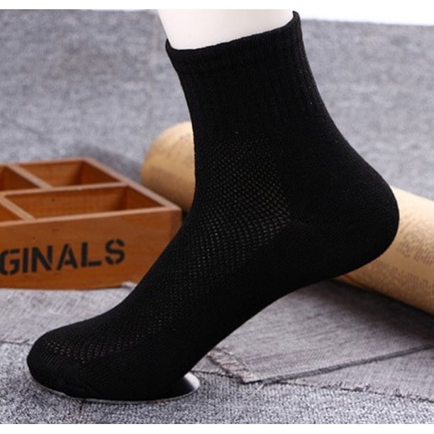 Calcetines de media pantorrilla negros, blancos y grises para hombre, de color liso, desechables, para baño, trampolín, para exteriores