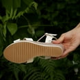 thumbnail image 6 of Women Sandal Womens Oofos Womans Sandles Women's Fashion Casual Wrap-Around Buckle Summer Style Fashion Casual Color Matching Trend Eye-Catching Thick Bottom Wedge Heel Sandals White, 6 of 8