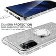 thumbnail image 4 of for Xiaomi Redmi Note 10 Pro Phone Case,Glitter Sparkle Bling w/Kickstand Case Shiny Crystal Rhinestone Diamond 360 Degree Ring Grip Magnetic Phone Cover for Redmi Note 10 Pro Max HH Silver, 4 of 6