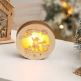 thumbnail image 5 of Michellecmm Christmas Light-Up Decoration 2PCs Wooden Acrylic Tree Santa Claus Hollow Holiday Fashion Desktop Window Ornaments, 5 of 8