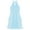 Sky Blue, variant on iiniim Kids Flower Girls Ruched Chiffon Junior Bridesmaid Dress Halter Neck Beaded Wedding Party 6-16