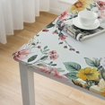 thumbnail image 4 of HAOXIT Flower Tablecloth, Pink Floral Table Cloth for Square Tables,Waterproof Resistant Table Cover for Valentines,Parties,Wedding Use Spring/Summer 36*36, 4 of 7