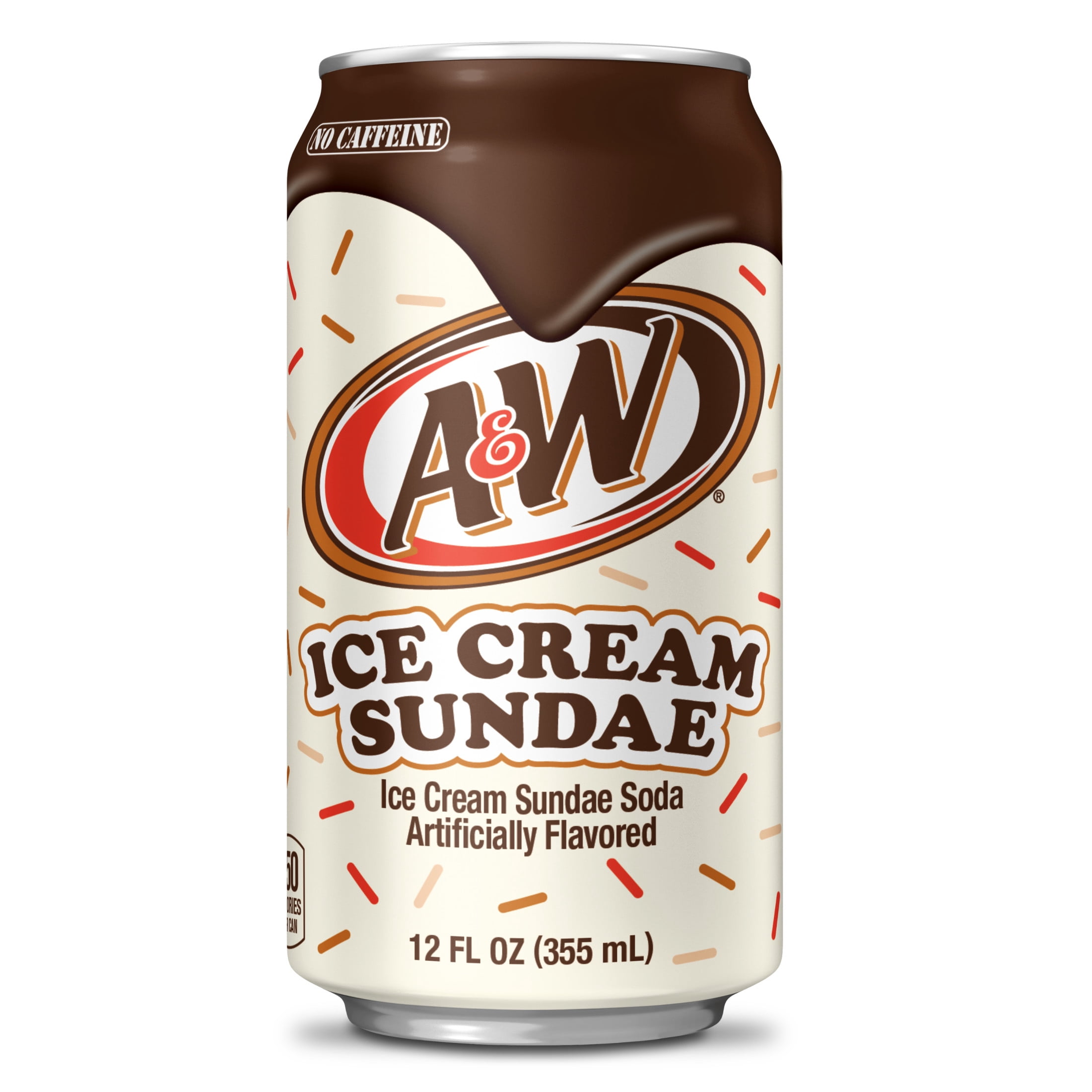 A&W Ice Cream Sundae Soda Pop, 12 fl oz, 12 Pack Cans