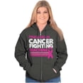 thumbnail image 4 of Breast Cancer Fighting Machine Zip Hoodie Sweatshirt Women Brisco Brands S, 4 of 6