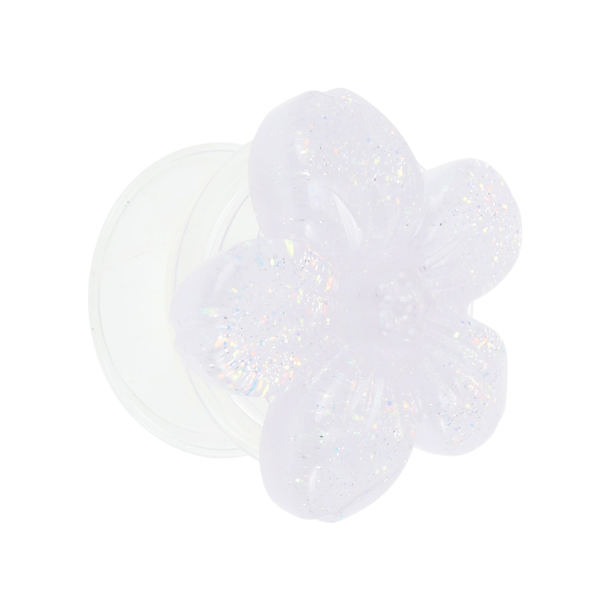 Unique Bargains Flower Morandi Glitter Phone Grip 1 Pc Purple