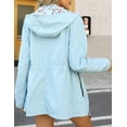 thumbnail image 4 of Giolshon Women's Reversible Waterproof Printed Lightweight Casual Windbreaker Raincoat Outdoor Outerwear, 4 of 4