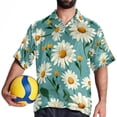 thumbnail image 4 of Daisy Men's Short Sleeve Shirts, Casual, Printed, Button Down, Beach Shirt - Spread Collar Tops for Summer Beach Fun, 4 of 6