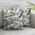 thumbnail image 3 of Nawypu Black and White Pillow Covers Vintage Black Flowers Throw Pillowcase Linen Decorative Summer Morden Flowers Cushion Cover for Patio Sofa Bedroom Indoor Outdoor Party, 3 of 5