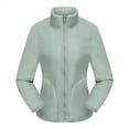thumbnail image 3 of Vedolay Parka Jacket Women Casual Solid Open Front Fall Coat Jacket for Women Mint Green,2XL, 3 of 4