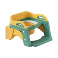 thumbnail image 4 of Asiento de inodoro multifunción para entrenamiento de orinal con taburete y asas de escalera, asiento de inodoro plegable para niños, color verde oscuro, 4 of 14
