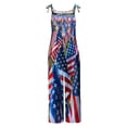 thumbnail image 6 of Wiyuqeen Patriotic Overalls for Women Casual Sleeveless Jumpsuits American Flag Linen Rompers Plus Size 4th of July Jumpers with Pocket, 6 of 6