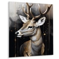 thumbnail image 2 of Designart "Wild Deer in a Detailed Portrait" Animals Deer Metal Wall Decor, 2 of 5