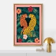 thumbnail image 2 of Canvas Print Wall Art Preppy Room Decor Tropical Jungle Flower Cheetah Teen Girls Wall Decor Decorative Posters, 2 of 3