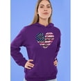 thumbnail image 2 of All American Wife Heart Hoodie Women -Image by Shutterstock, Female XX-Large, 2 of 4