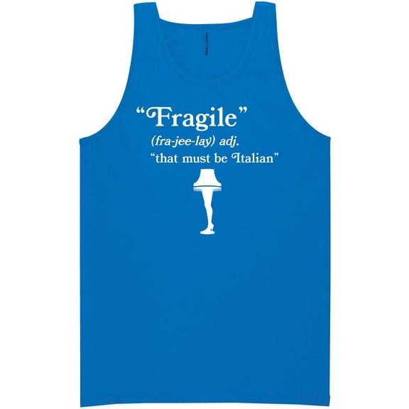 Fragile That Must Be Italian Neon Tank Top