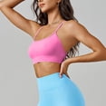 thumbnail image 5 of Xdegoge Seamless Workout Bras for Women Low Impact Scoop Neck Thin Straps Ribbed Band Moisture-Wicking Wirefree Everyday Activewear Crop Tops for Yoga Lounge, 5 of 5