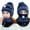 3Pcs/Set Navy Blue, variant on GRNSHTS Knitted Hat Set, Women Winter Knitted Beanie Cap Warm Face Cover Neck Scarf Gloves Outdoor Set 3Pcs/Set Brick Red