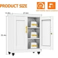 thumbnail image 5 of Erosoei Modern Metal Accent Storage Cabinet with Doors and 2 Adjustable Shelves, 5 of 7