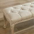 thumbnail image 6 of Dycanpo 45.2'' Bedroom Bench Seat Linen French Upholstered Ottoman Bench, Linen Color, 6 of 10