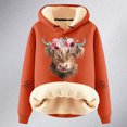 thumbnail image 4 of Women's Hooded Sweatshirt Thick Long Sleeve Highland Cattle Print Hoodies 2025 Pullover Casual Sweaters Winter Y2k Clothes, 4 of 4