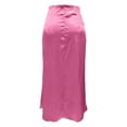 thumbnail image 5 of RUTAYY Women Straight Solid Color Midi Skirt For Daily Vacation Wear Elegant Slim Fit Spring Summer Casual Skirt Smocked Boho Pleated Skirts, 5 of 5