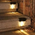 thumbnail image 4 of Solar Step Light, 4pcs Solar Patio Lights IP65 Waterproof with Auto On/Off Warm Light and Color Light Lighting for Steps Fences Outdoor Garden Decorat, 4 of 5