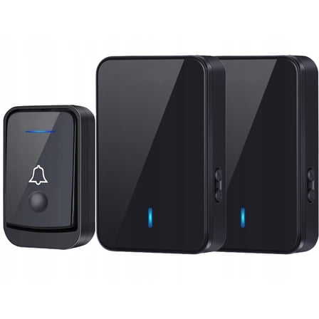 Home Wireless Doorbell No Wiring Doorbell with 2 Receivers Battery Powered
