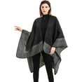 thumbnail image 2 of PIKADINGNIS Women Shawl Wraps Poncho Fleece Sweater Coat Cape Travel Sunscreen Shawel Office Blanket Scarf, 2 of 5
