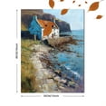 thumbnail image 3 of Sailboat Lake Mountain Village Canvas Print Wall Art, Scenic Vacation Decor for Living Room Bedroom Office Hotel, 3 of 8