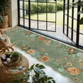 thumbnail image 3 of Moynesa 2'5''x8' Floral Runners for Hallways, 2.5x8ft Kitchen Runner Rug Ultra-Thin Soft Rug, Non-Slip Washable Rug Runner Stain Resistant Boho Rug Low-Pile Carpet Runner for Bathroom Bedroom,Green, 3 of 7