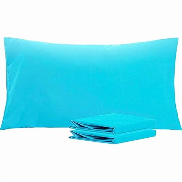 Chenchen King Pillowcase Set - 2 Pack Brushed Microfiber 20x40 Pillowcases - Soft, Wrinkle-Free, Fade-Resistant, Stain-Resistant, Blue Pillowcases with Envelope Closure - 20x40 Inches, Blue