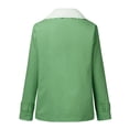 thumbnail image 4 of Chaqueta de solapa con botones de felpa compuesta cálida de invierno de talla grande para mujer, prendas de vestir, abrigo Pompotops qwe17249, 4 of 6