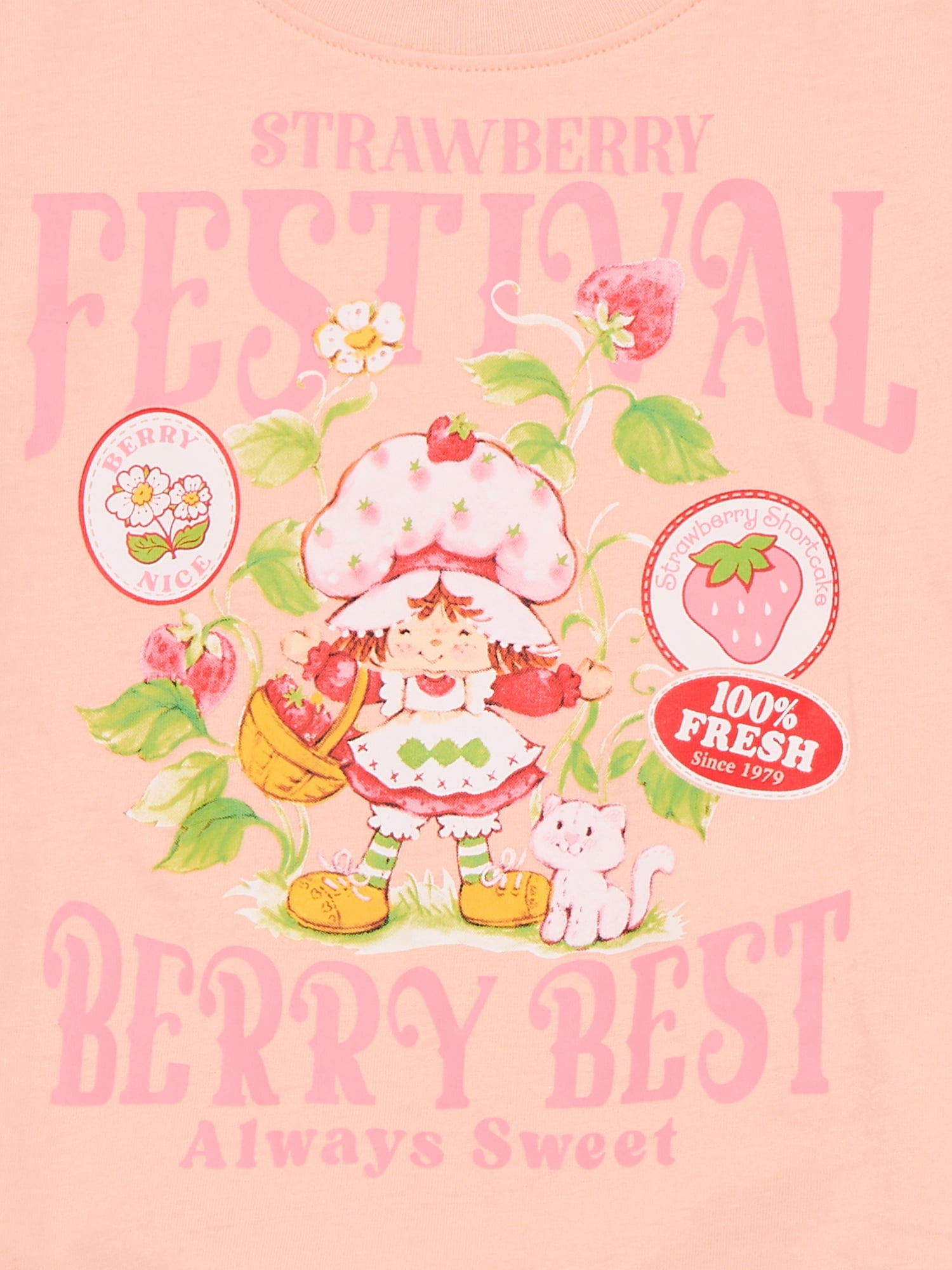 Strawberry Shortcake Toddler Girls Graphic Tee and Bike Shorts Set, 2-Piece, Sizes 12M-5T